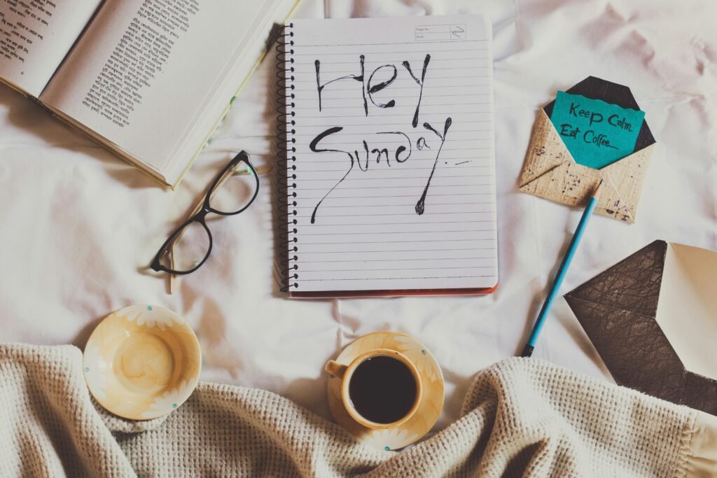 Cosy Sunday reset routine aesthetic