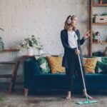 Cosy tidy apartment with soft neutral décor and natural light