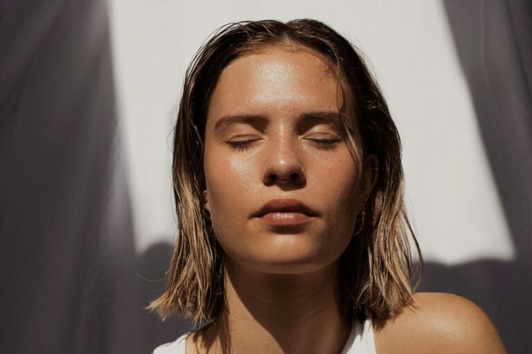 Healthy radiant skin close-up showing results of a consistent anti-ageing skincare routine