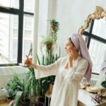 Woman enjoying a calm morning as part of an everyday self-care routine