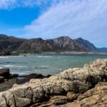 Panoramic view of the Hermanus coastline and ocean cliffs along the Western Cape